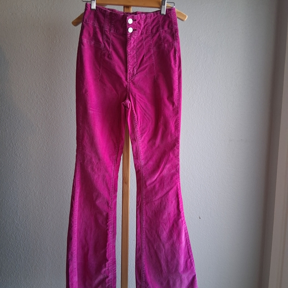 ๐ธ We The Free Jadye Corduroy Flare Pants Jeans Sz 28 High Waisted Boho - Picture 4 of 15